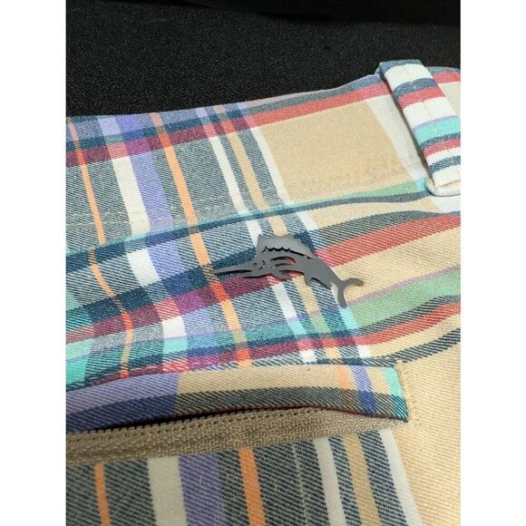 Tommy Bahama  Multicolor Par 4 Plaid UPF 30 Island Zone Chino Shorts Men's 46R - Picture 5 of 5